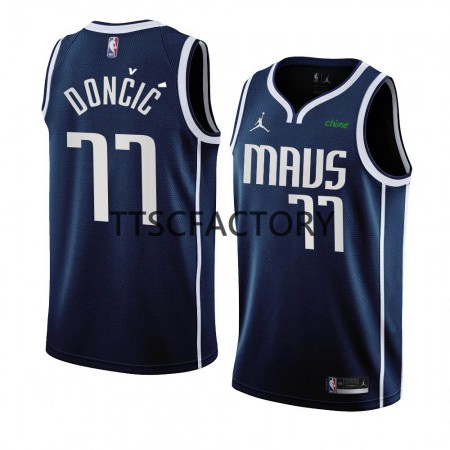 Maglia NBA Dallas Mavericks Luka Doncic 77 Nike 2022-23 Statement Edition Navy Swingman - Uomo